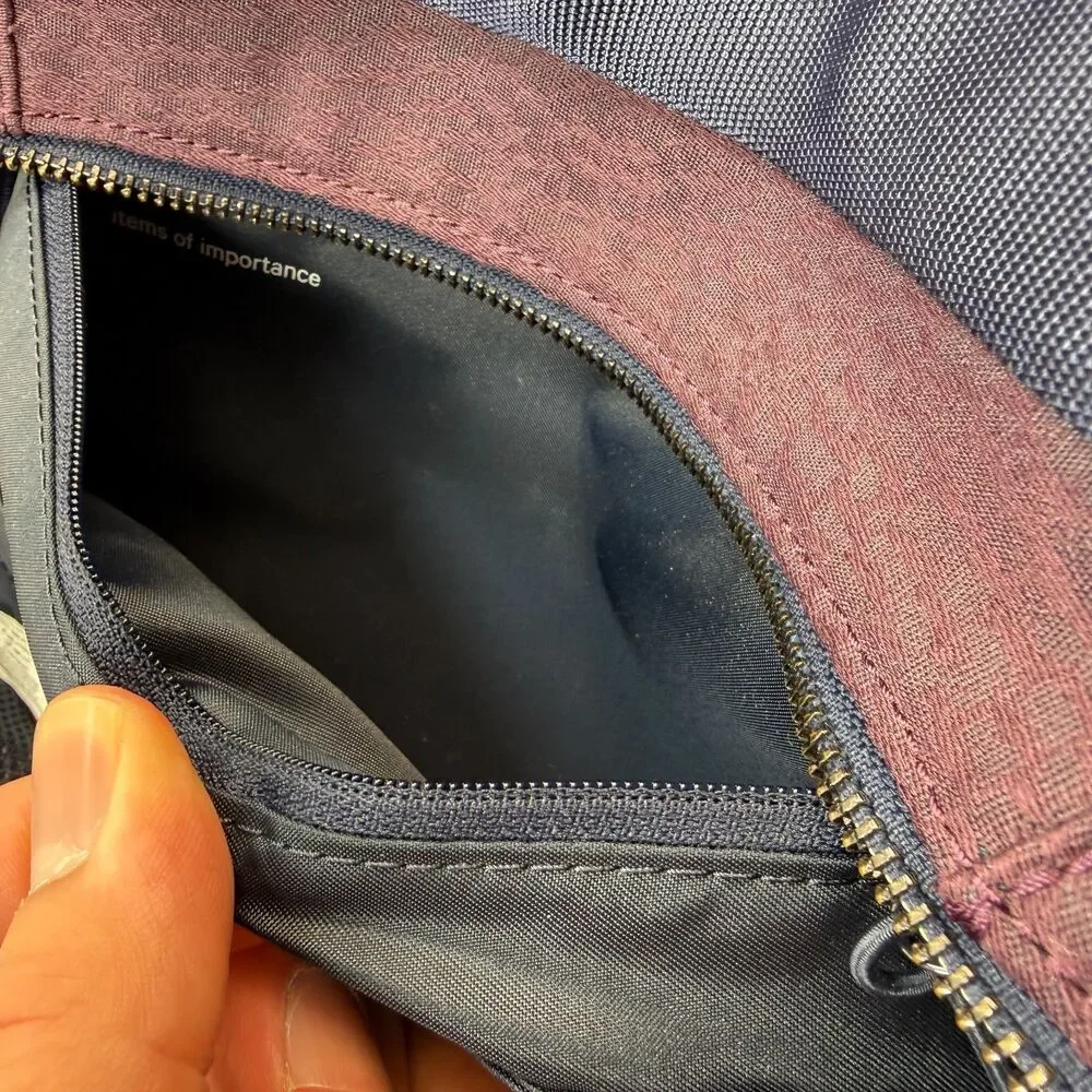 Lululemon Out Of Range Backpack 20L Purple Navy Trim Travel Laptop Commuter Gym